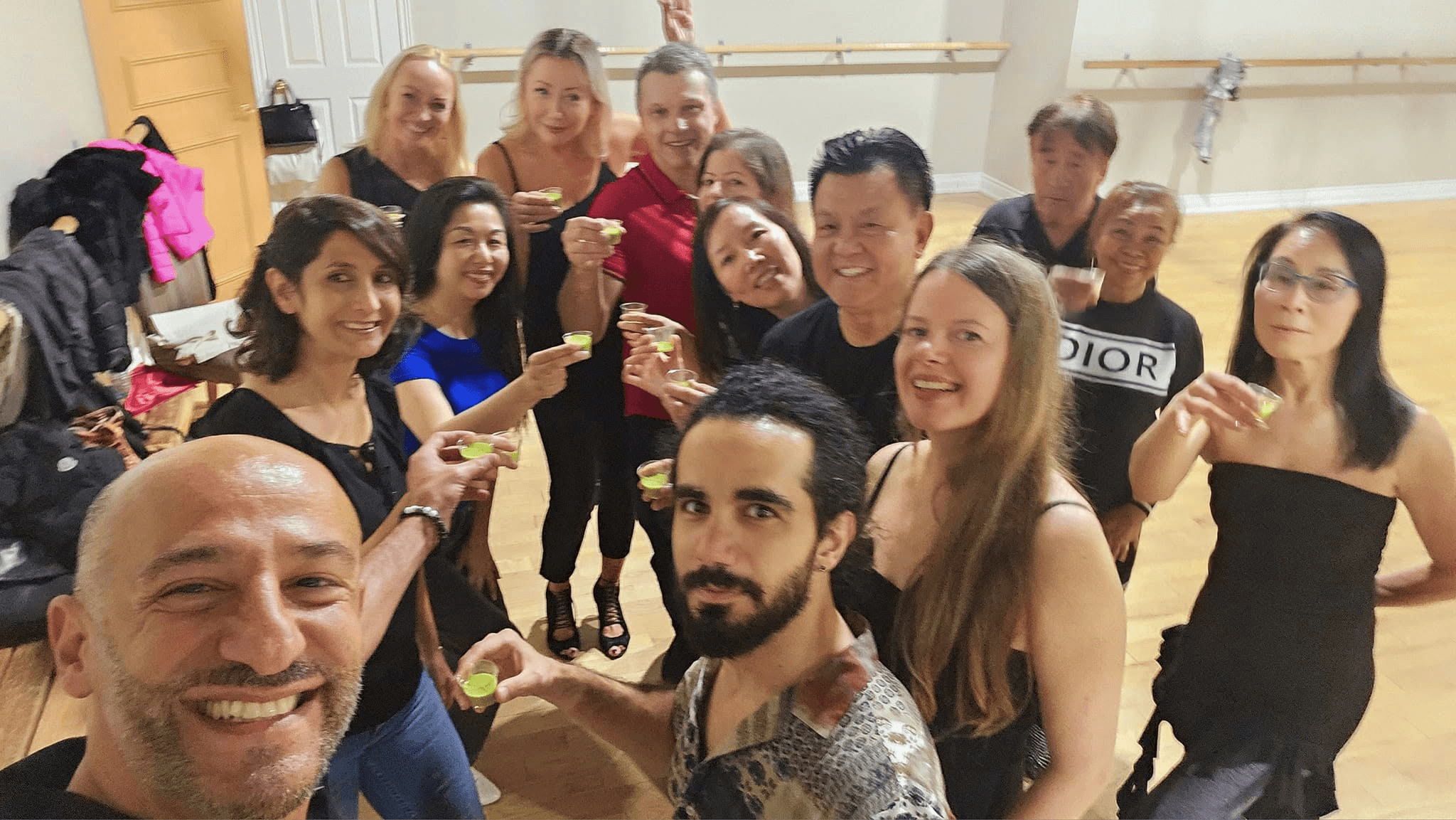 Tango Pi dancers and friends gathered together